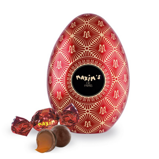 Maxim's Red Egg Tin - Chocolate balls with soft salted flower caramel