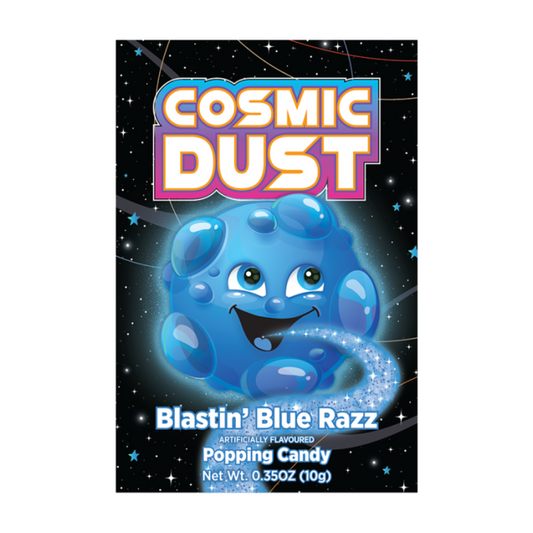 Cosmic Dust Blastin' Blue Razz Popping Candy 0.35oz (10g)