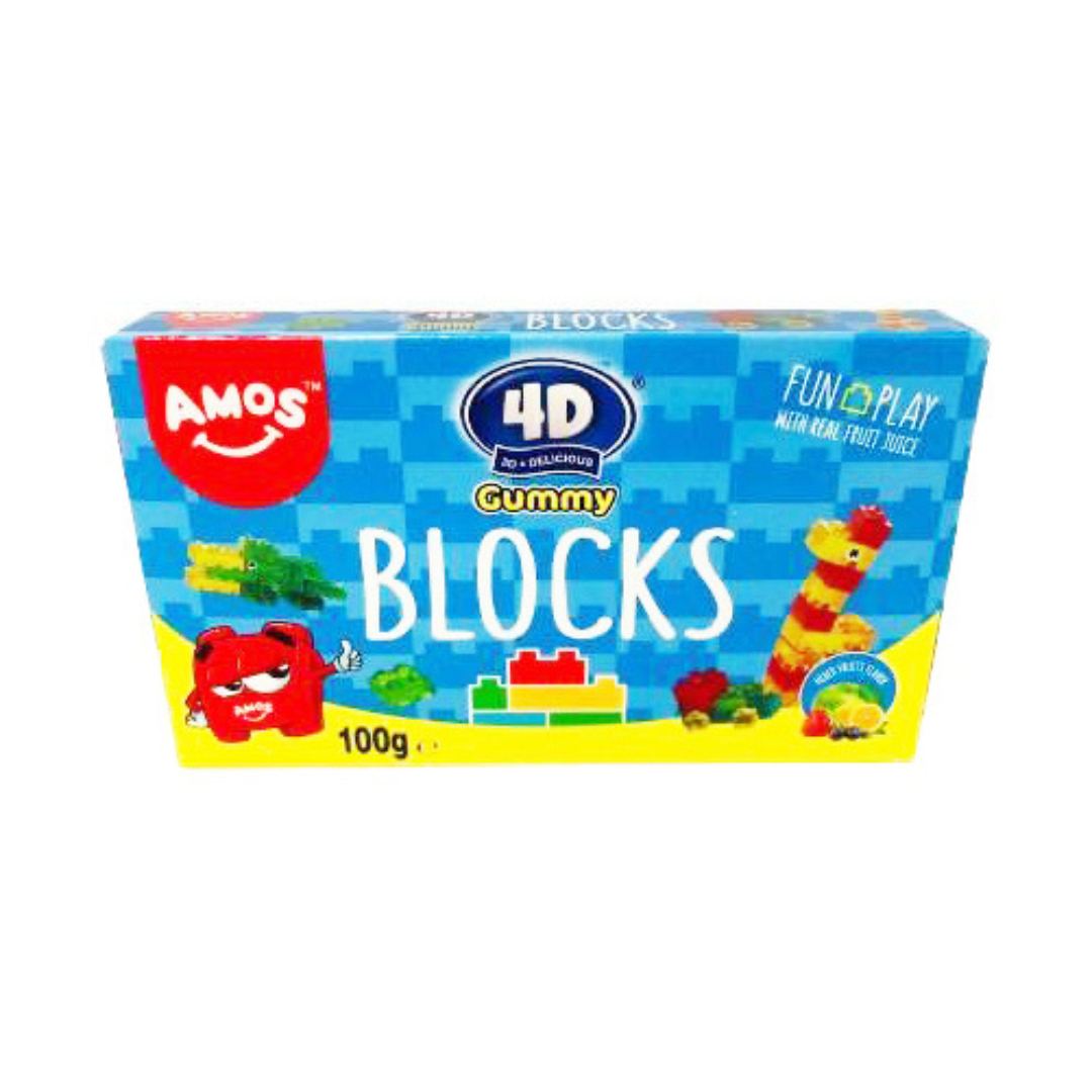 Amos 4D Gummy Blocks (100g)
