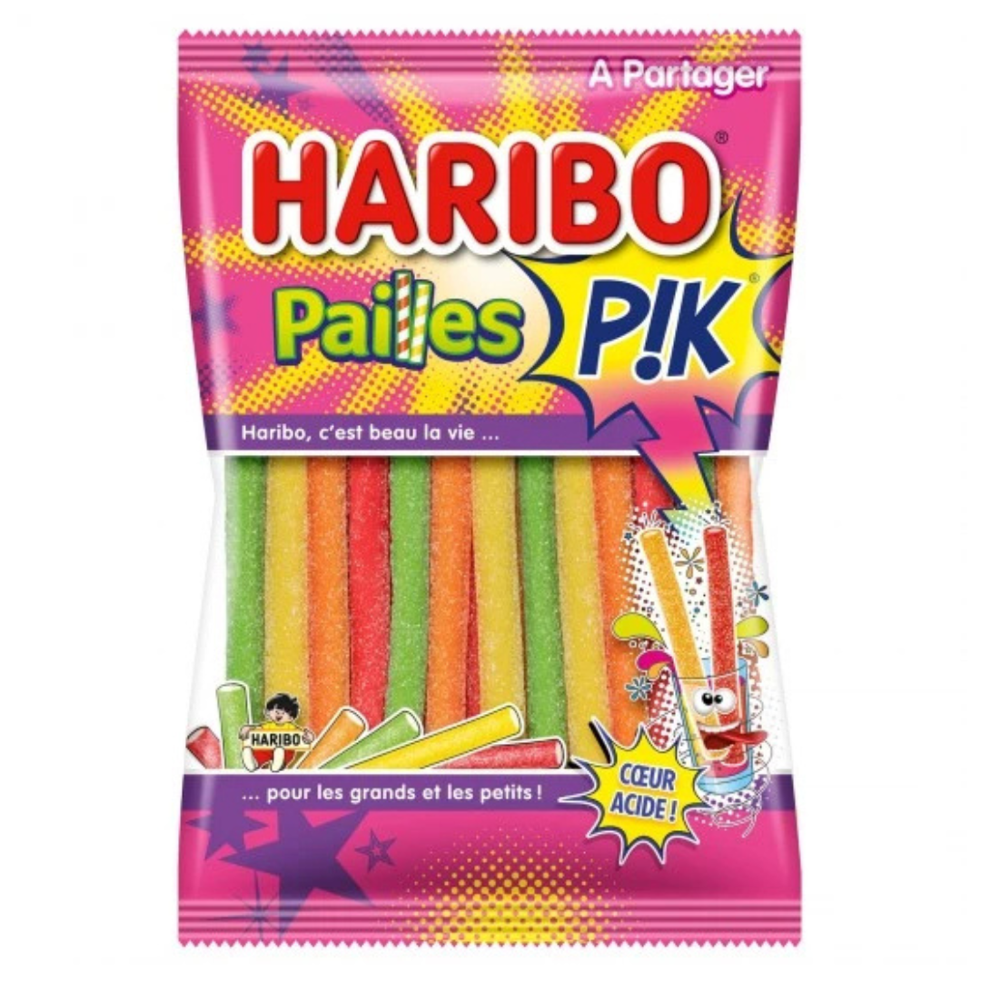 Haribo Pik Filled Candy Straws 180G