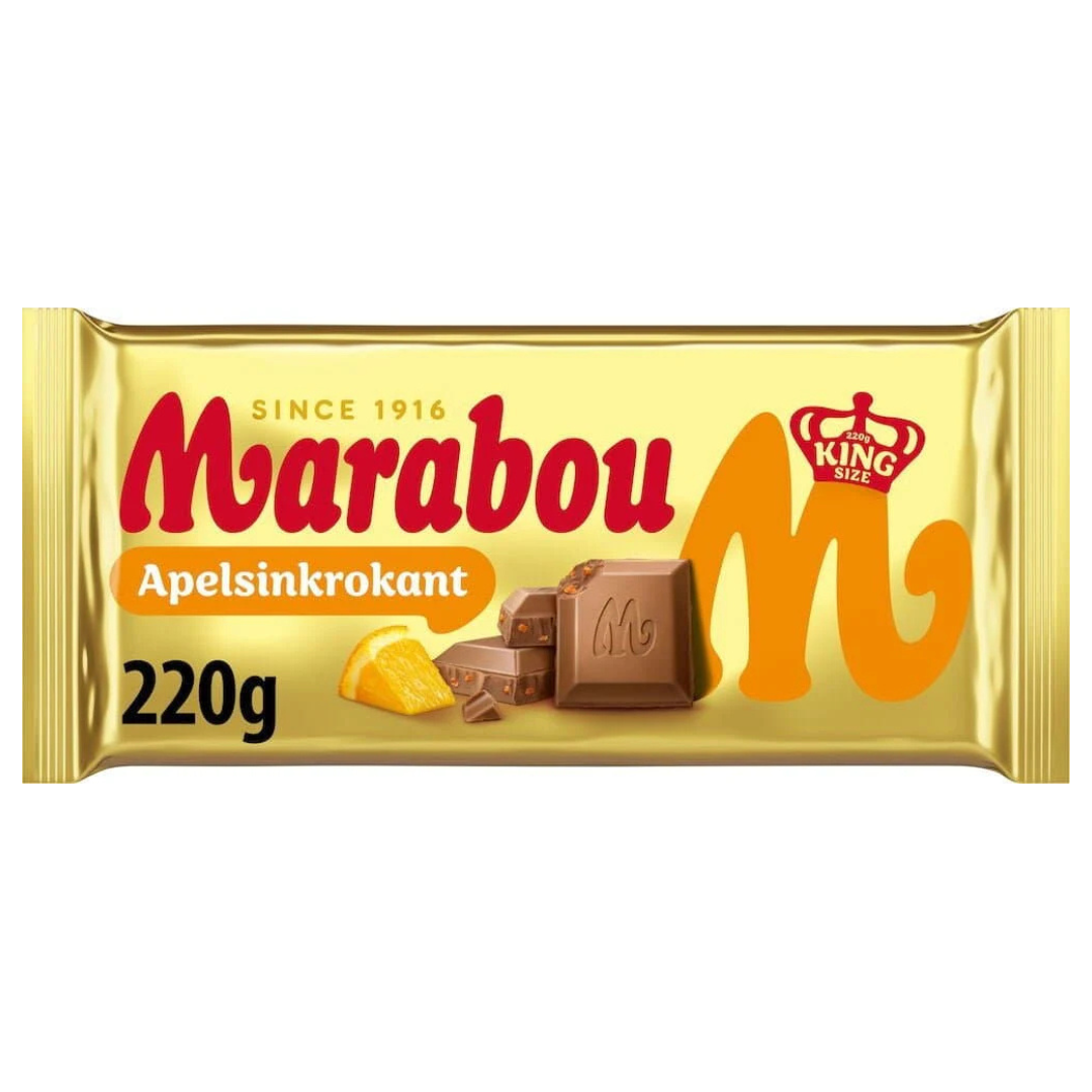 Marabou King Size Bar Orange 220G