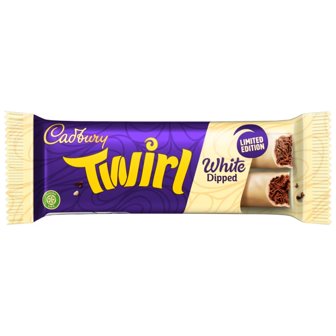 Cadbury Twirl White Dipped Limited Edition Chocolate Bar 43g