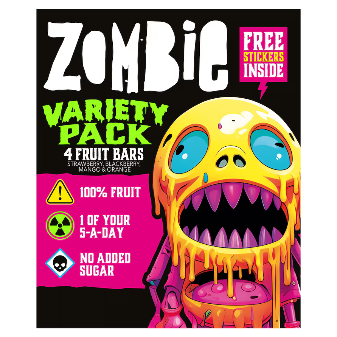Zombie Variety Fruit Snack Bar Multipack 4x25g