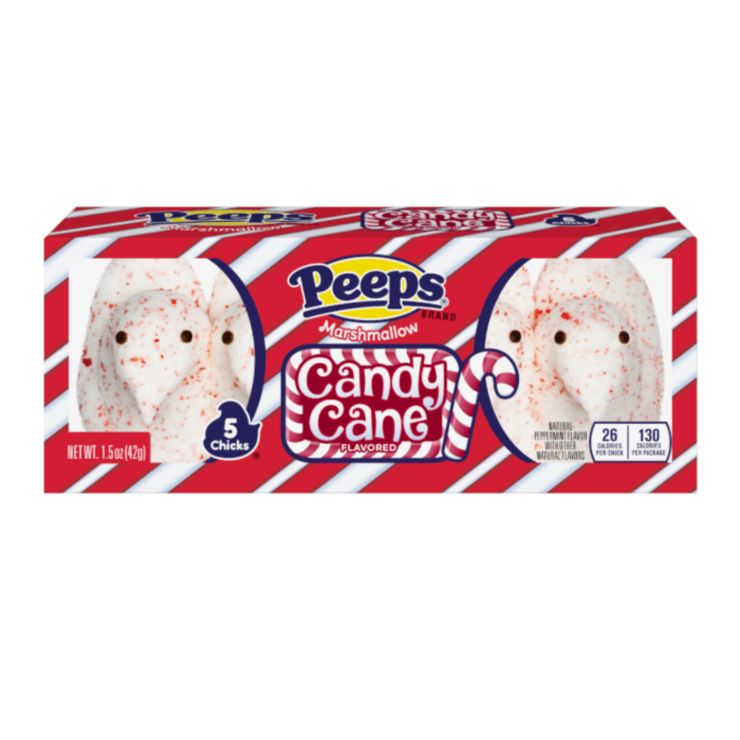 Peeps Candy Cane Chicks 5PK 1.5oz (42g)
