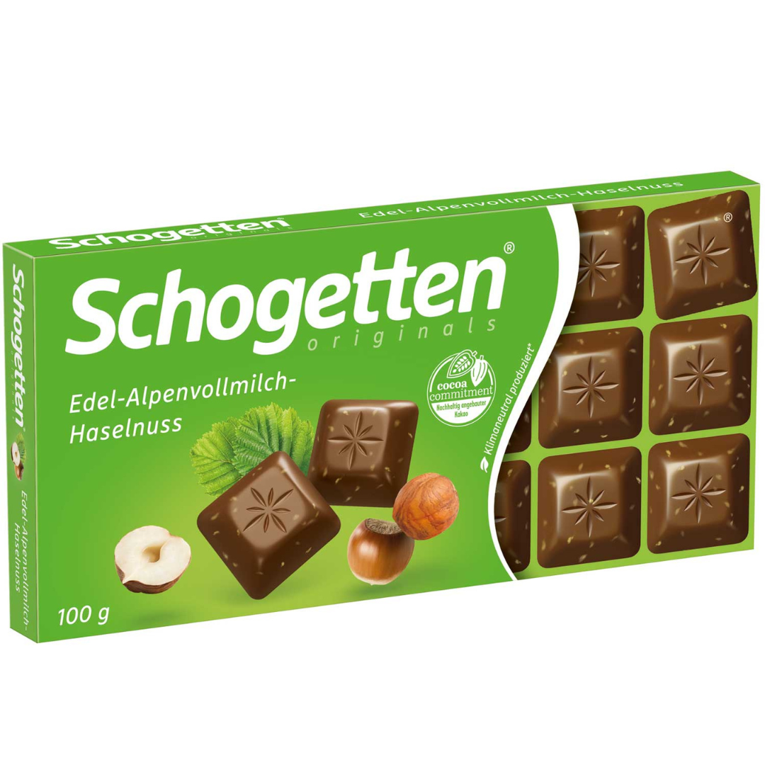 Schogetten Premium Alpine Milk Chocolate Hazelnut 100g