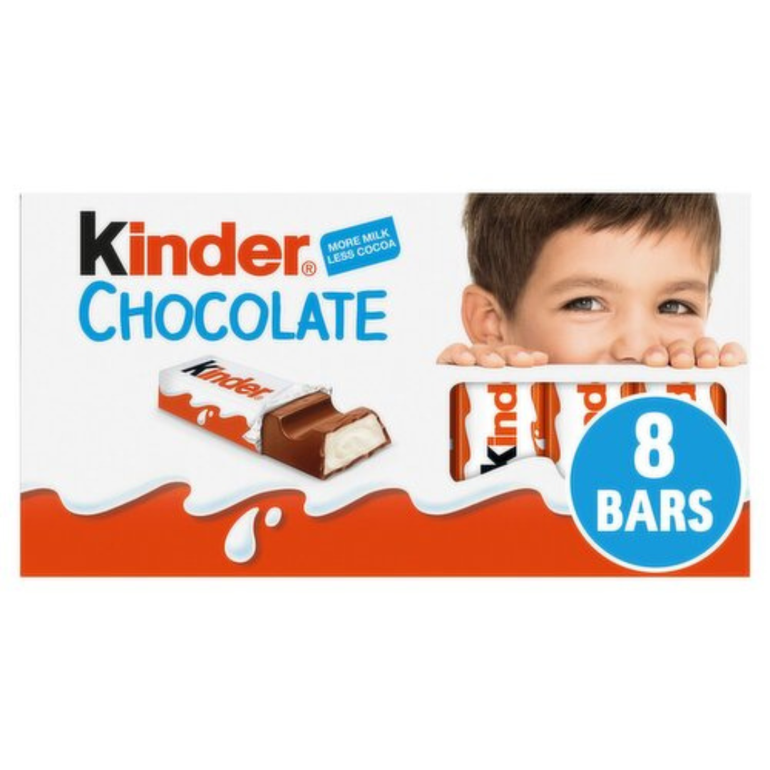 Kinder Chocolate Small Bars 8 Pack