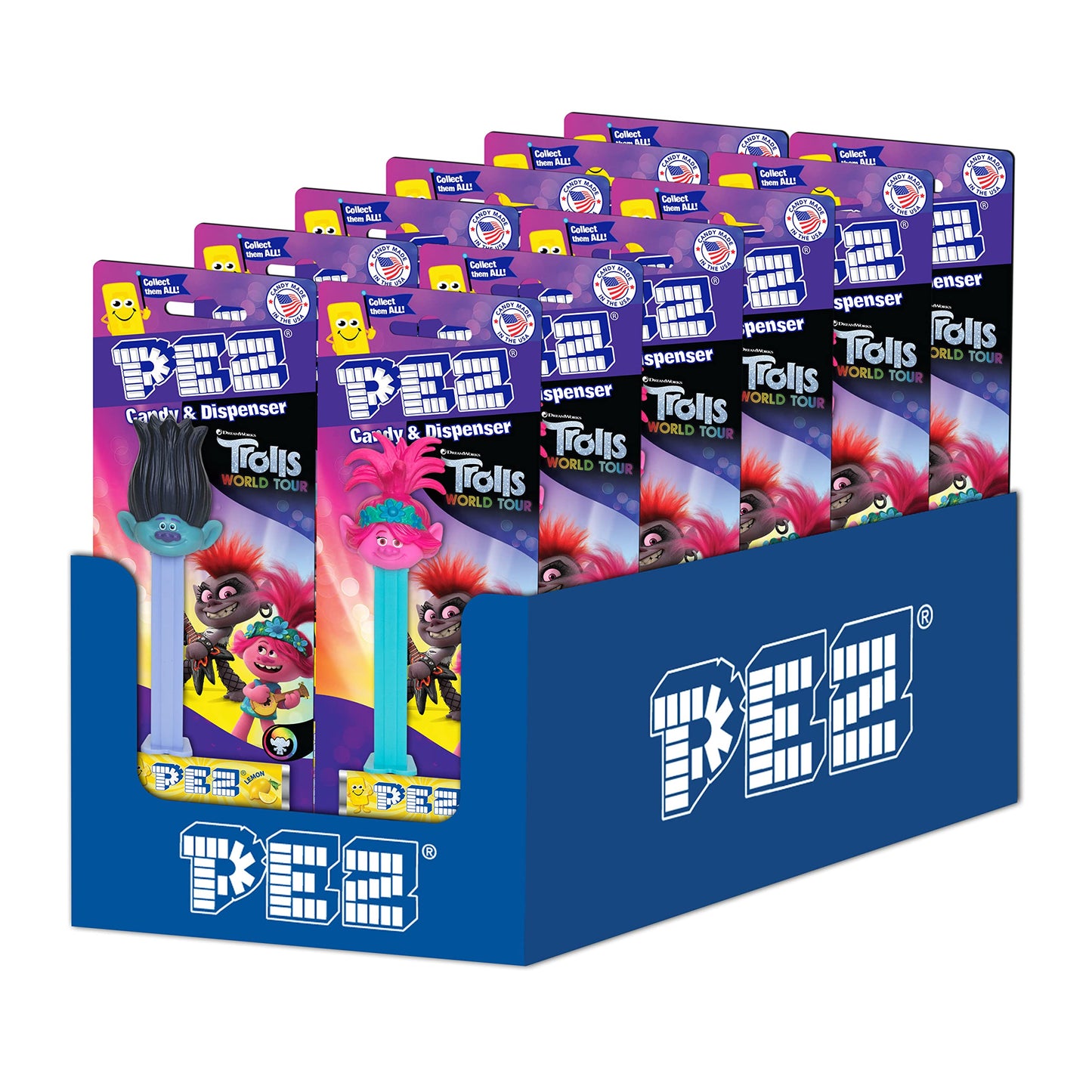 PEZ Trolls World Tour Dispenser & Candy (Single Unit)