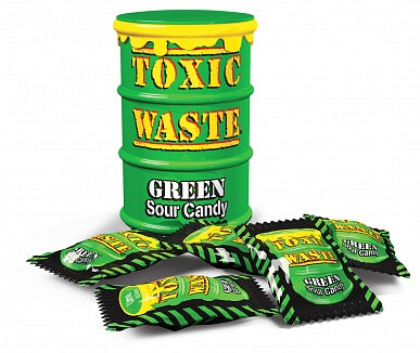 Toxic Waste Green Sour Candy Drum
