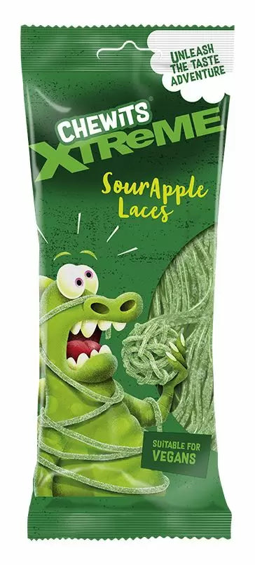 Chewits Xtreme Sour Apple Laces 160g