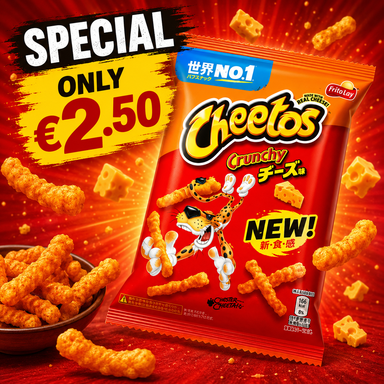 SPECIAL - Cheetos Crunchy only €2.50!!