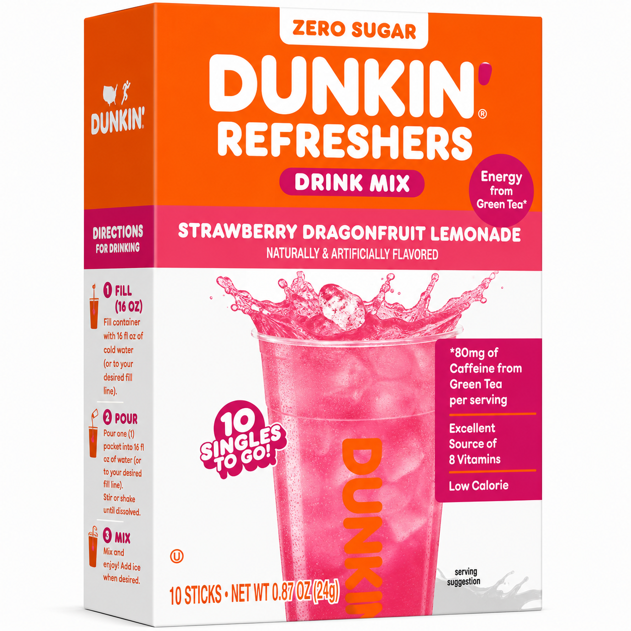 Singles To Go Dunkin Strawberry Dragonfruit (24g)