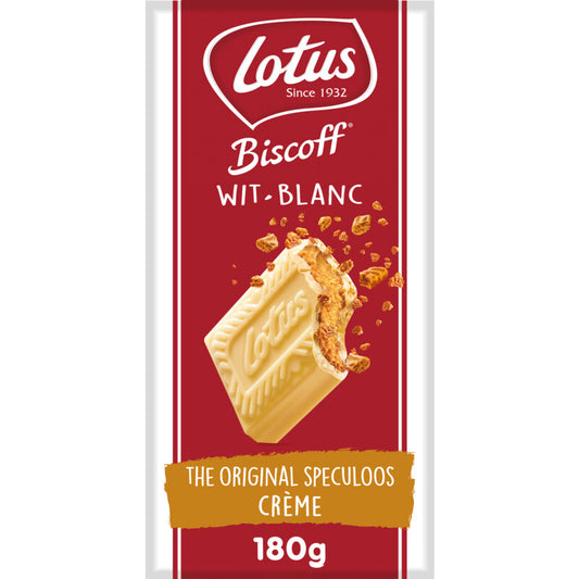 Lotus Biscoff Block 180g White Chocolate with Lotus Spread