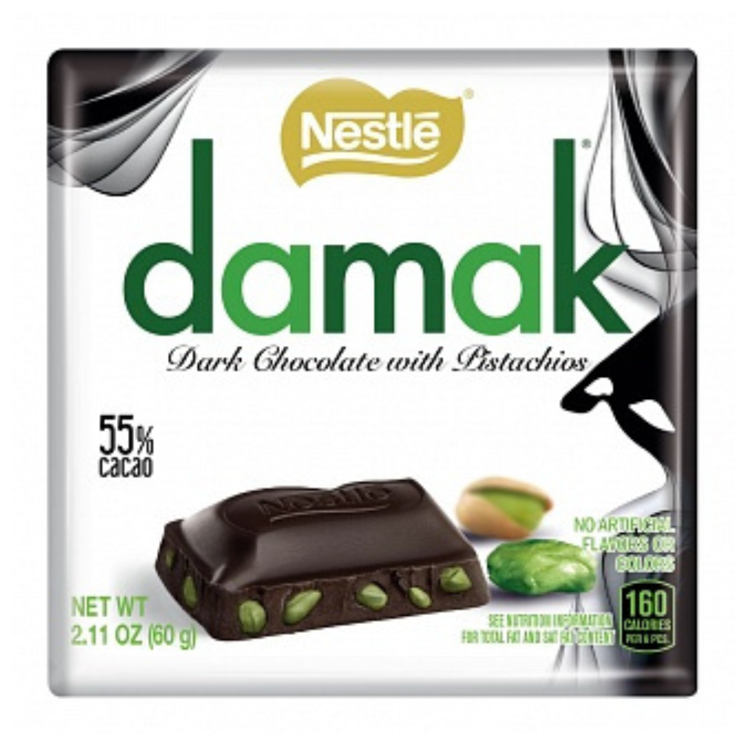 Nestle Damak Dark Chocolate with Pistachios (60g)