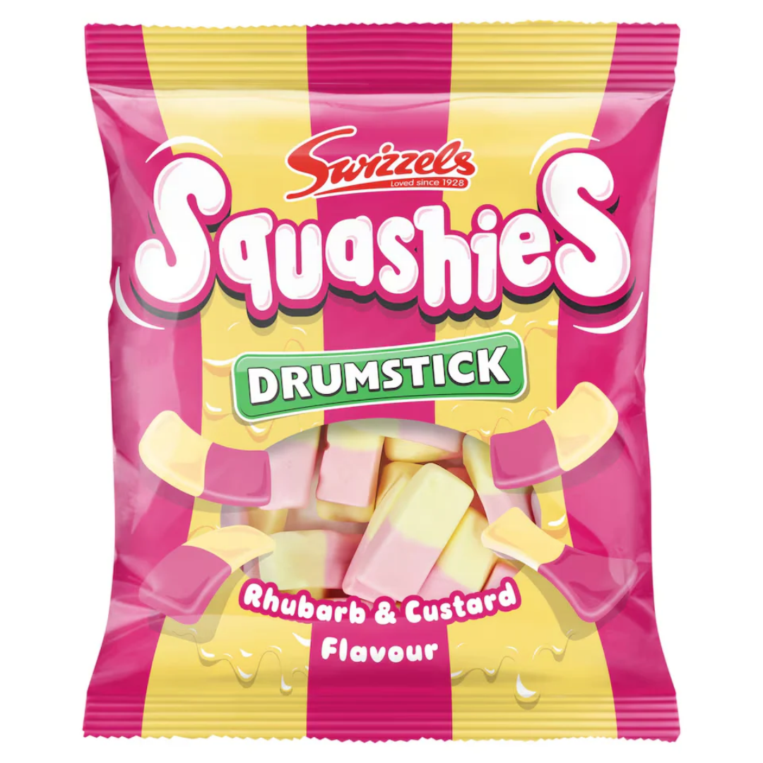 Swizzels Drumstick Squashies Rhubarb & Custard 140G