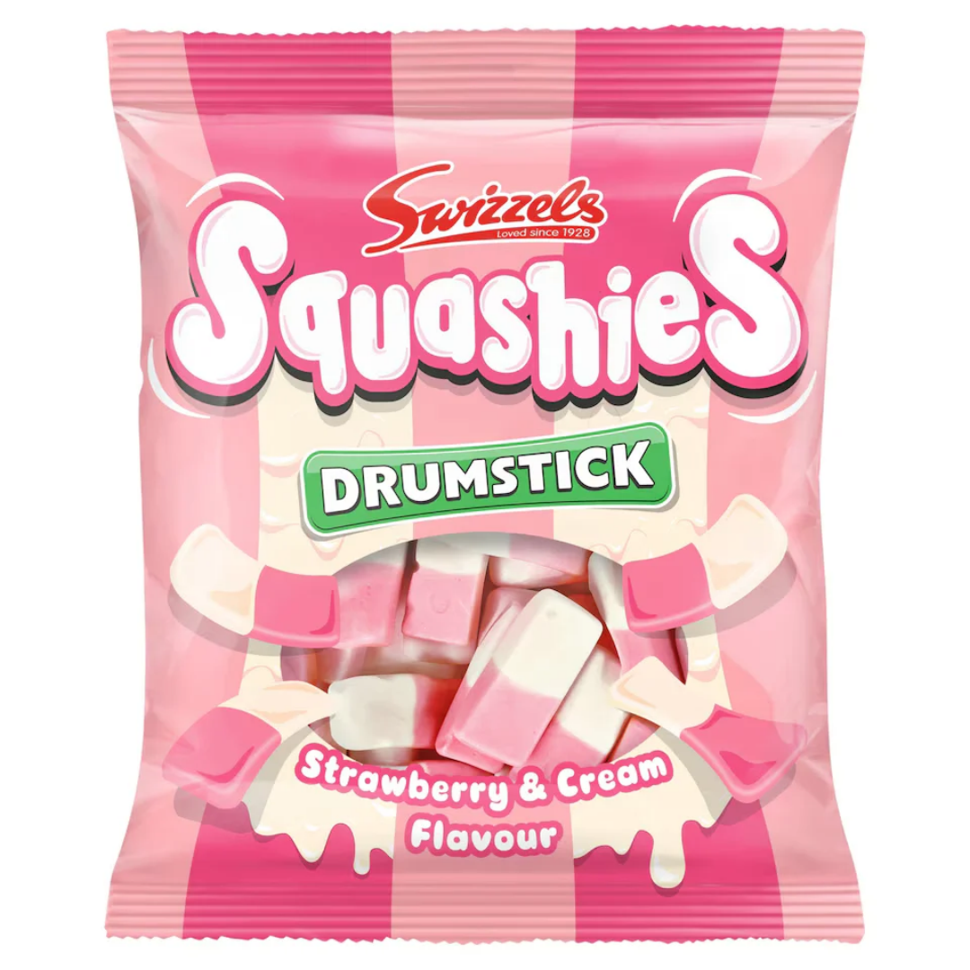 Swizzels Drumstick Squashies - Strawberry & Cream Flavour 140g