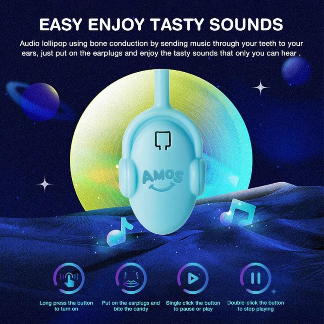 Tasty Sounds Audio Lollipop Blueberry "Rock Music"