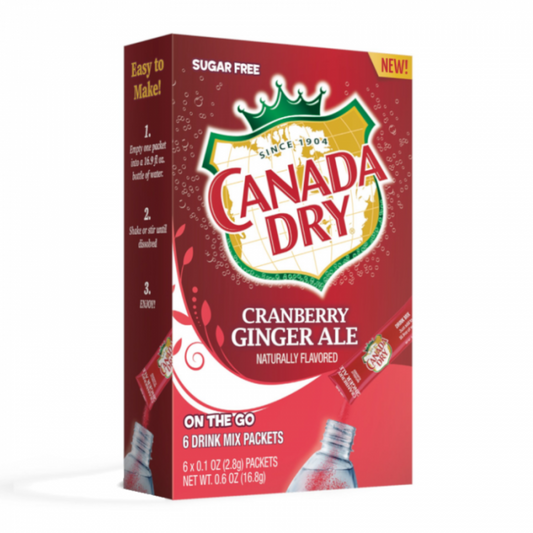 Canada Dry Singles To Go Cranberry Ginger Ale Drink Mix 0.6oz (16.8g)