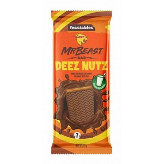 Feastables Mr Beast Milk Chocolate Bar Deez Nutz (60g)