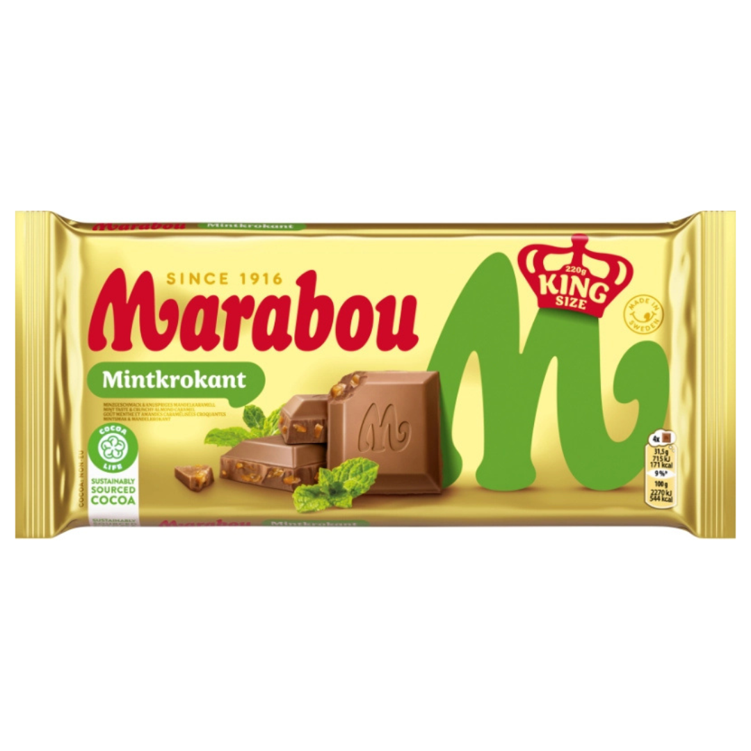 Marabou King Size Bar Mint 220G