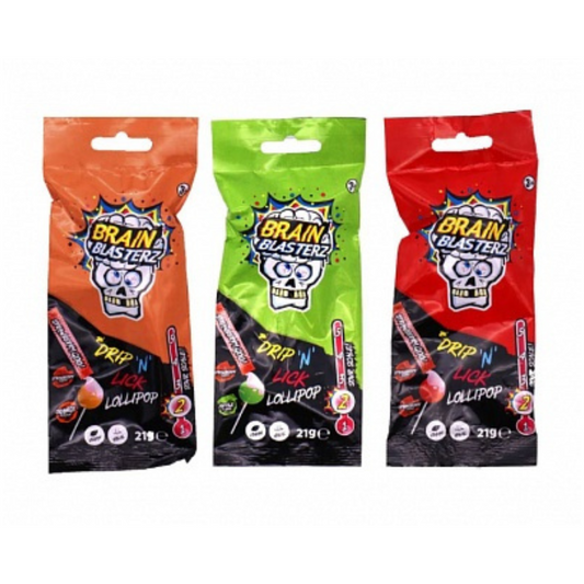 Brain Blasterz Drip 'N' Lick Lollipop (18g) - SINGLE UNIT