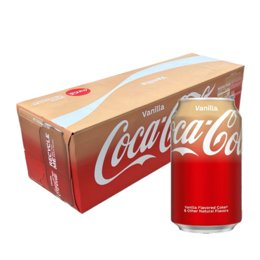 Coca-Cola Vanilla (US) 12oz (355ml) - (12 Cans) (Includes €1.80 DRS Fee)