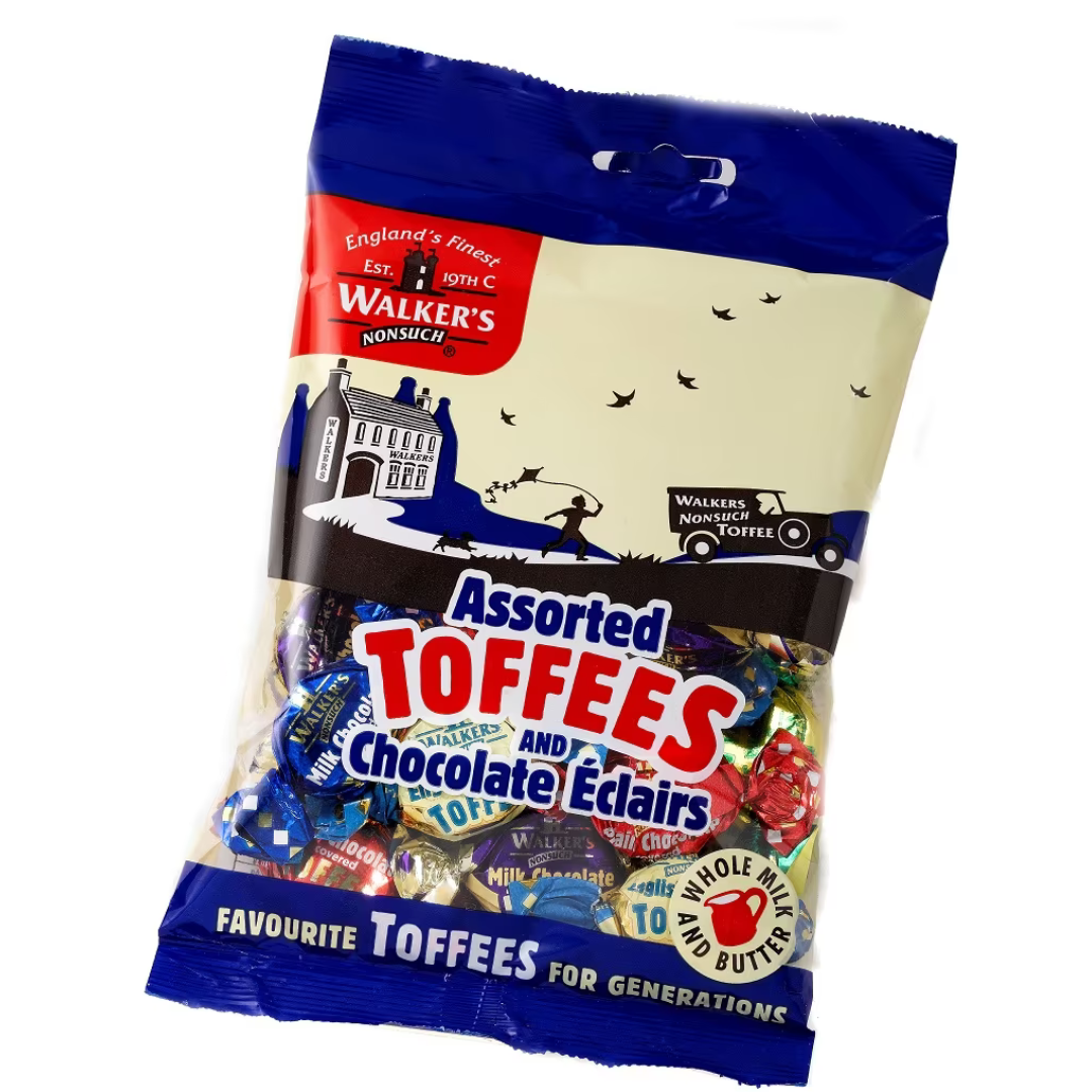 Walker's Nonsuch Assorted Toffees & Eclairs Bag 150g