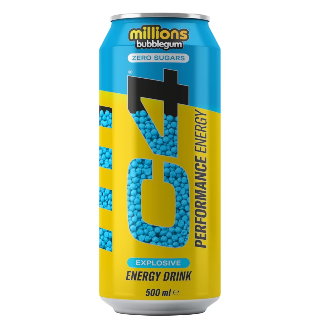 C4 Performance Energy Millions Bubblegum Energy Drink 500ml - Includes 15c DRS Fee