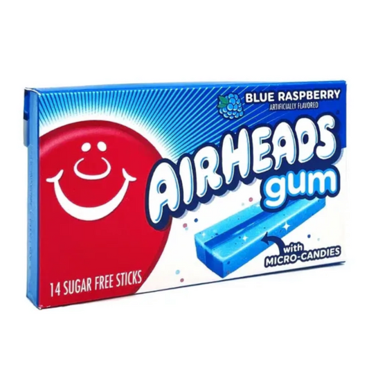 Airheads - Blue Raspberry Bubble Gum - 1.185oz (34g)