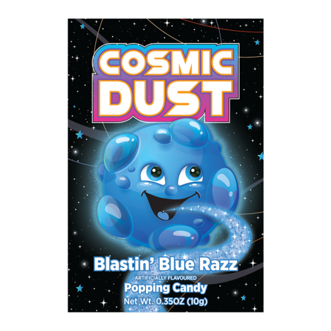 Cosmic Dust Blastin' Blue Razz Popping Candy 0.35oz (10g)