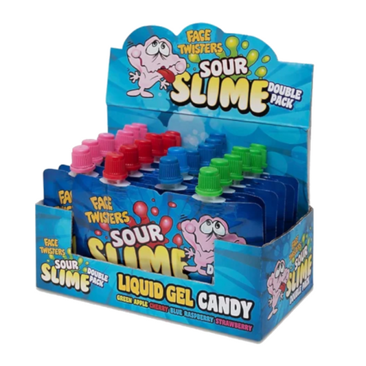 Face Twisters Sour Slime 1.4oz (40g) - Single Unit - Flavours Vary