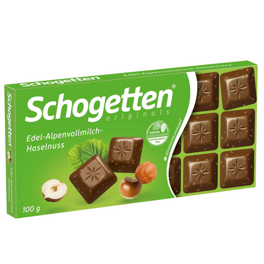 Schogetten Fine Alpine Milk Chocolate Hazelnut 100g