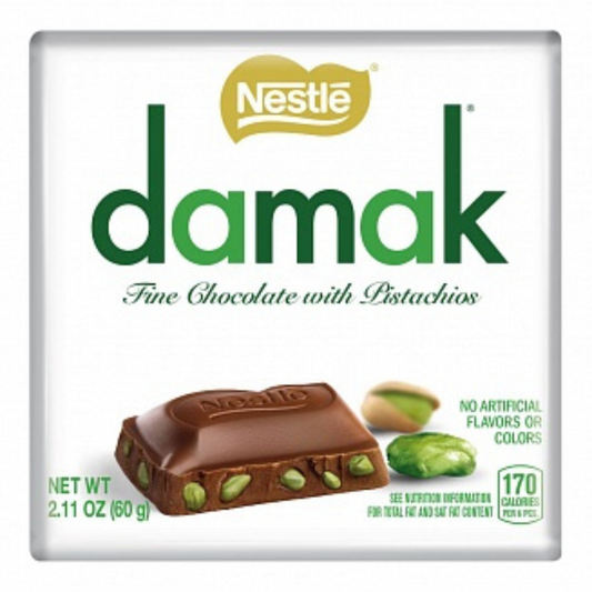 Nestle Damak Fine Chocolate with Pistachios (60g)