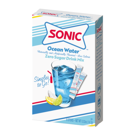 Sonic Zero Sugar Singles to Go Ocean Water