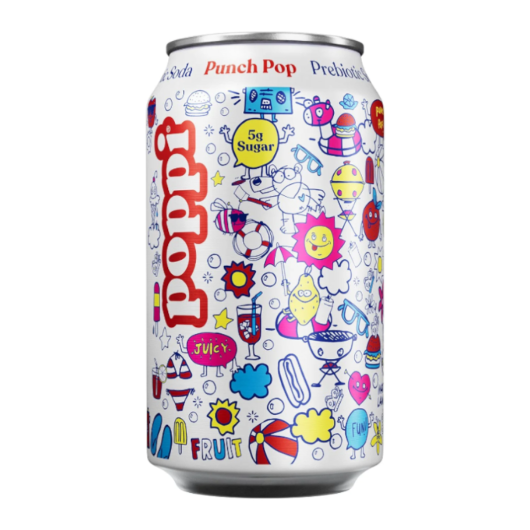Poppi Prebiotic Soda - Punch Pop 12oz (355ml)