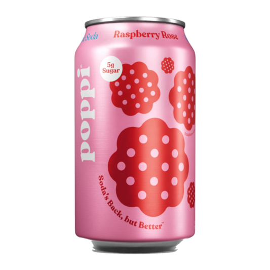 Poppi Prebiotic Soda - Raspberry Rose 12oz (355ml)
