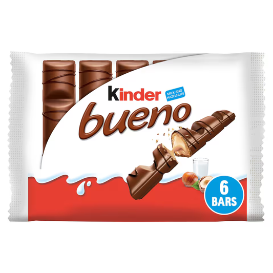 Kinder Bueno Milk & Hazelnut Chocolate Bars Multipack 3 X 43g