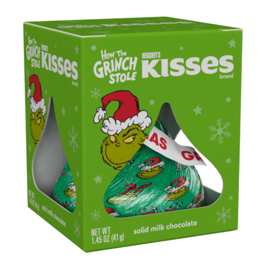 Hershey's Solid Milk Chocolate Grinch Kiss 1.45oz (41g)