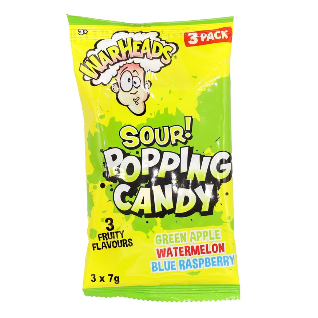 Warheads Sour Popping Candy 3 Pack 21g