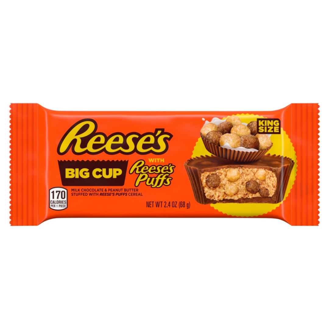 CLEARANCE - Reese's King Size Cups with Reese's Puffs 68g BBMay 26