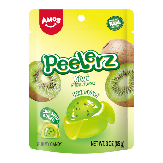 Amos Peelerz Gummy Kiwi Peg Bag 6oz (170g)
