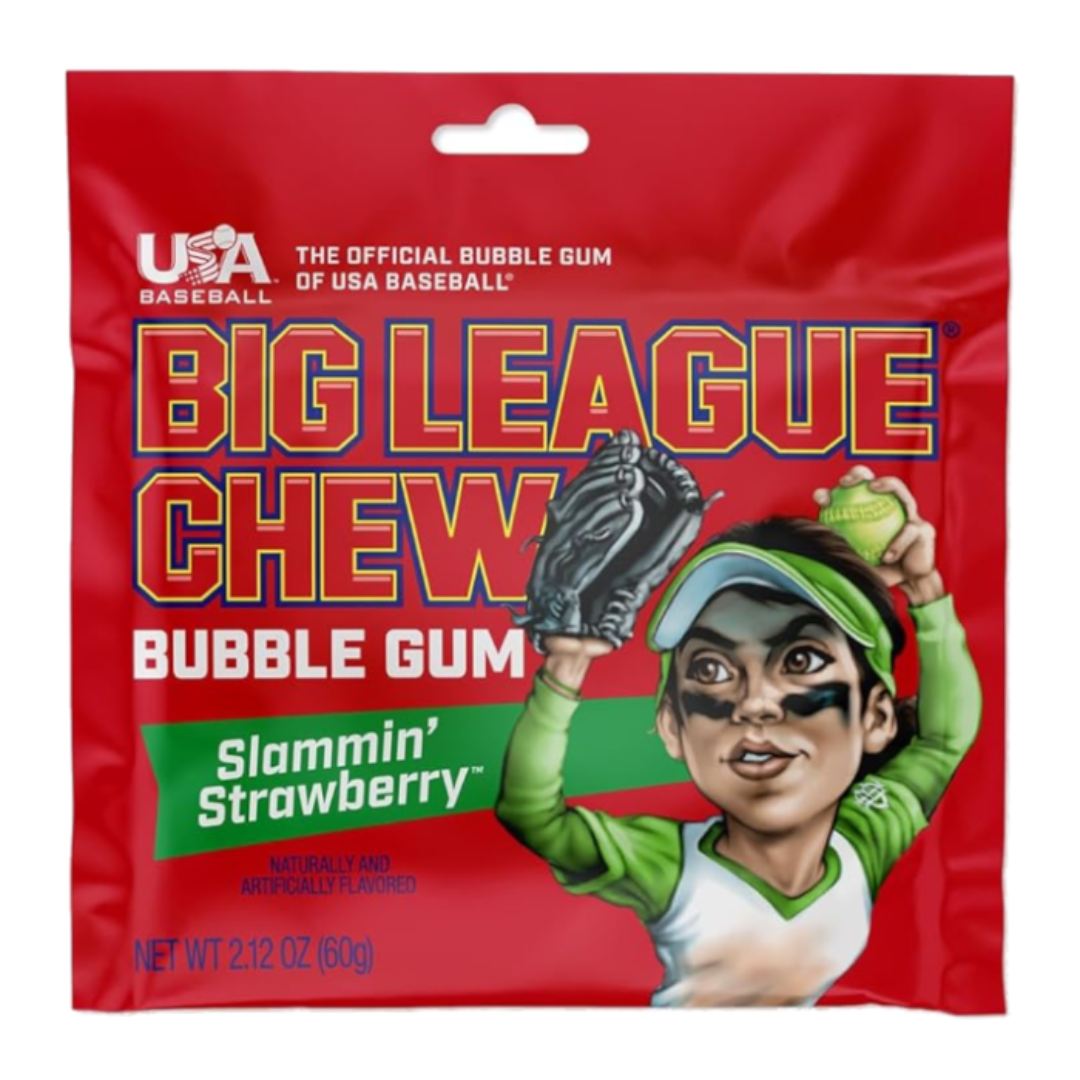 Big League Chew Strawberry Bubble Gum 2.12oz (60g)