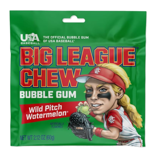 Big League Chew Watermelon Bubble Gum 2.12oz (60g)