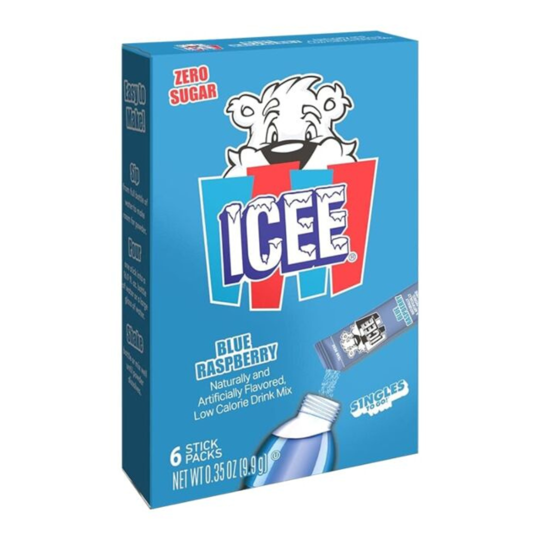 Icee Singles To Go Blue Raspberry Drink Mix 0.35oz (9.9g)