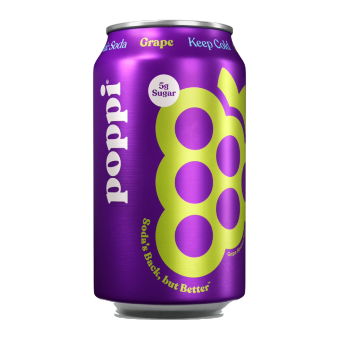 Poppi Prebiotic Soda - Grape 12oz (355ml)