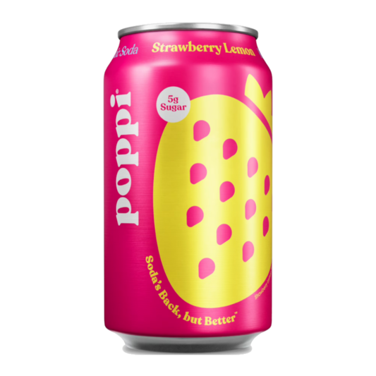 Poppi Prebiotic Soda - Strawberry Lemon 12oz (355ml)