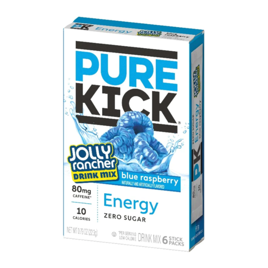 Pure Kick x Jolly Rancher Energy Singles To Go Drink Mix 6 pack - Blue Raspberry
