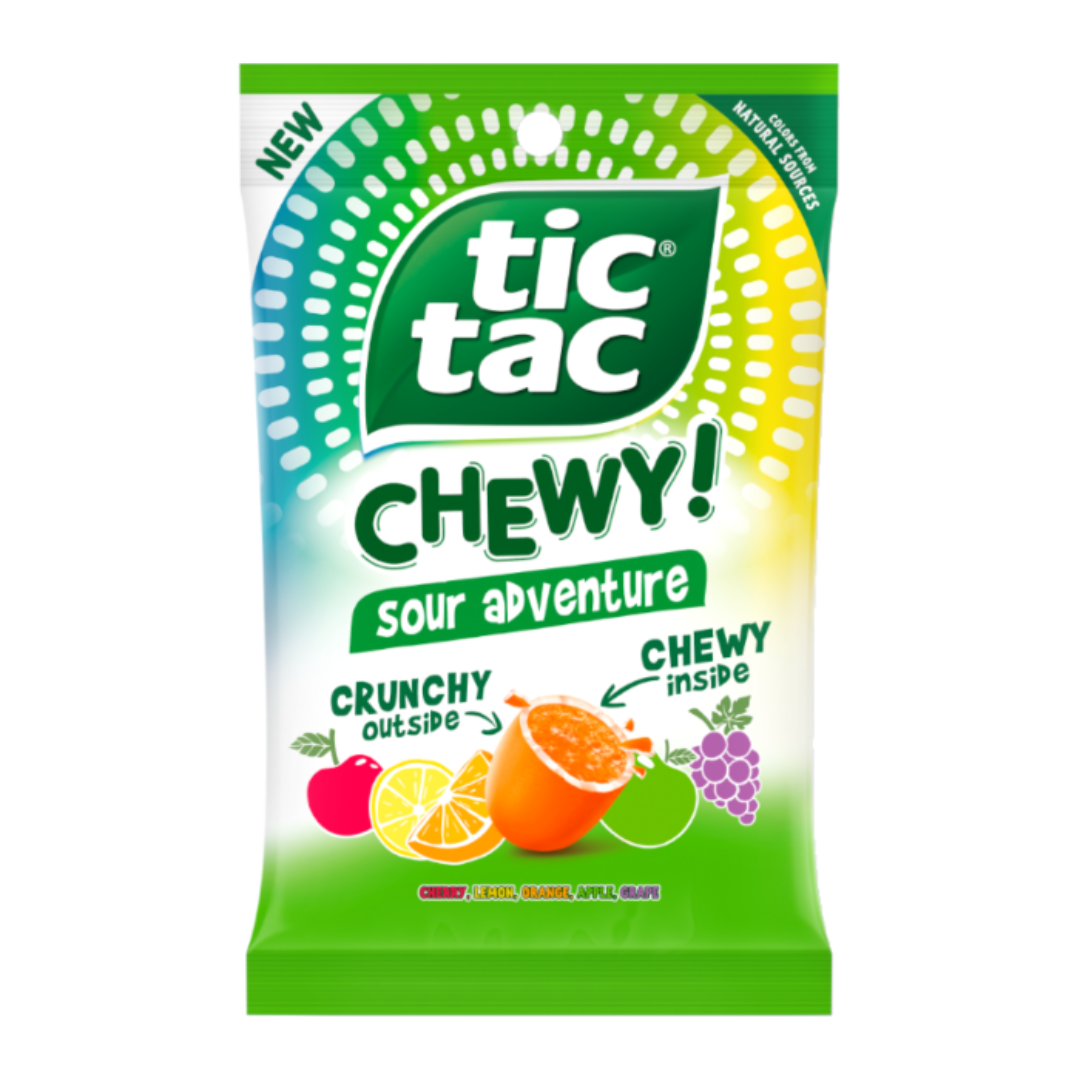 Tic Tac Chewy Sour Adventure Peg Bag 2.8oz (80g)