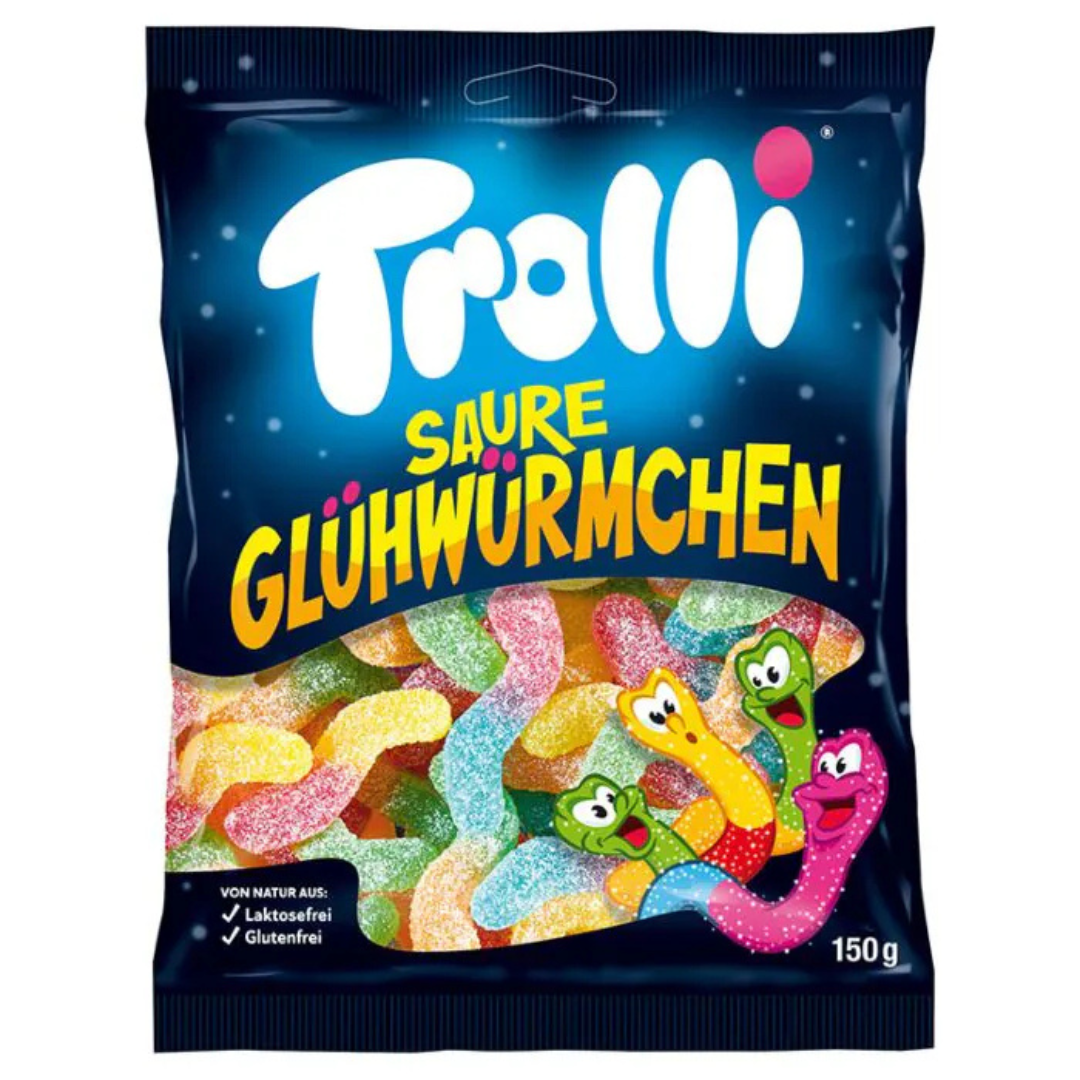 Trolli Sour Glowworms 150G
