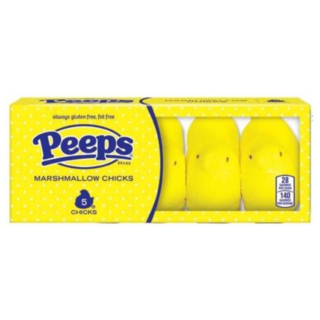Peeps Marshmallow Chicks Yellow 5 Pack (42g)