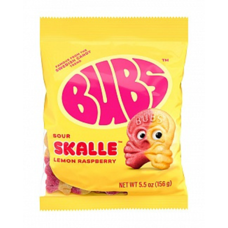 BUBS Sour Skalle Lemon Raspberry (156g)